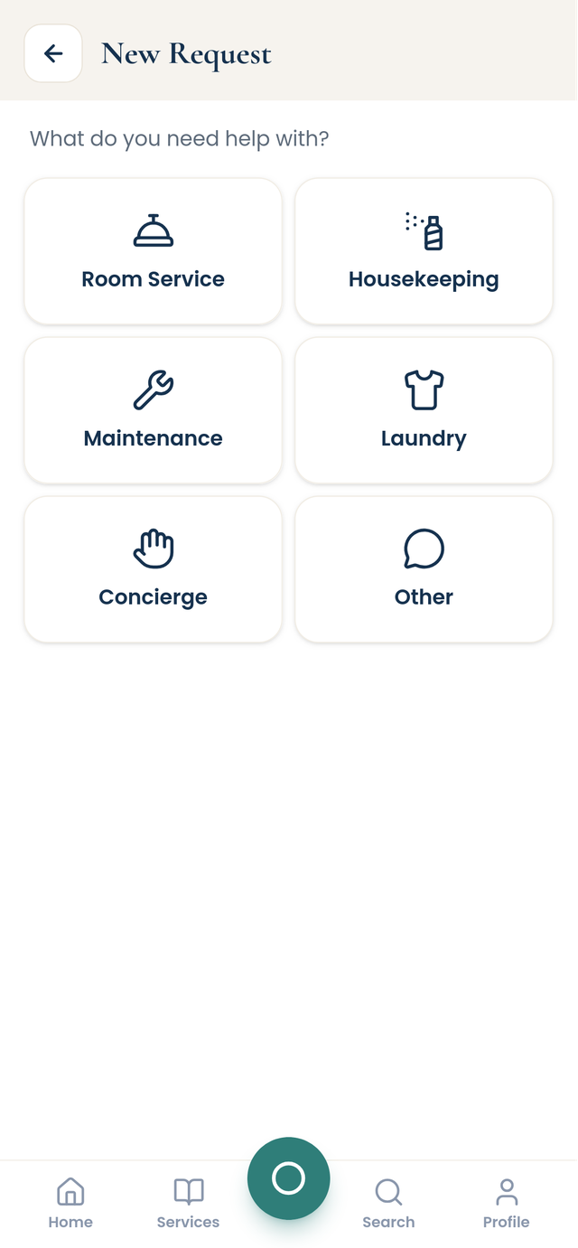 Ordering room service from the ODA guest app, charged to the room